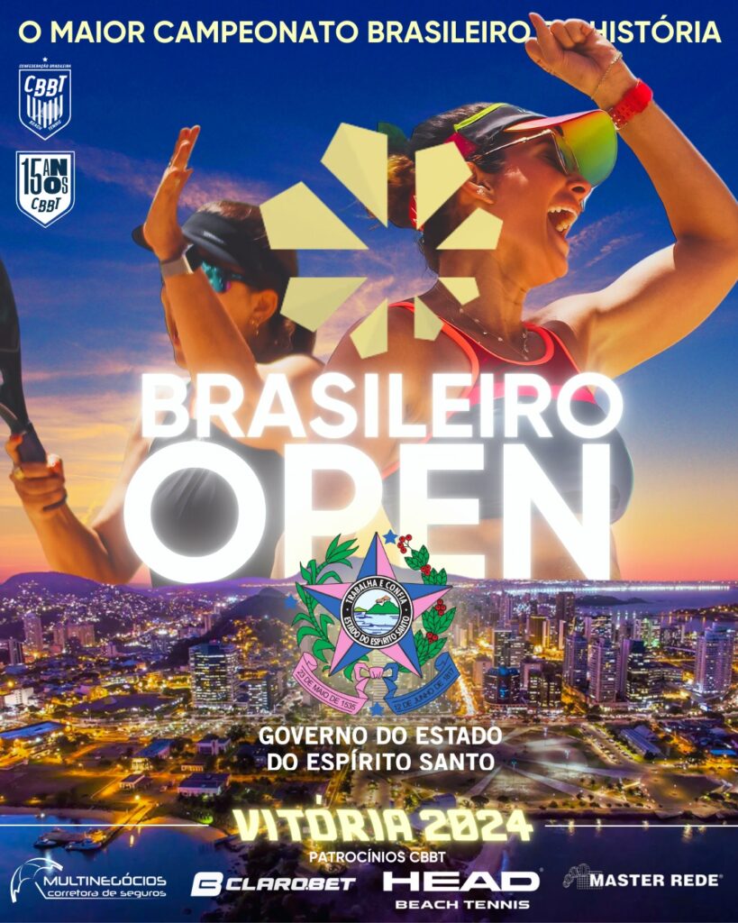 Em novembro, Vitória será o palco do maior Campeonato Brasileiro de Beach Tennis de todos os tempos!