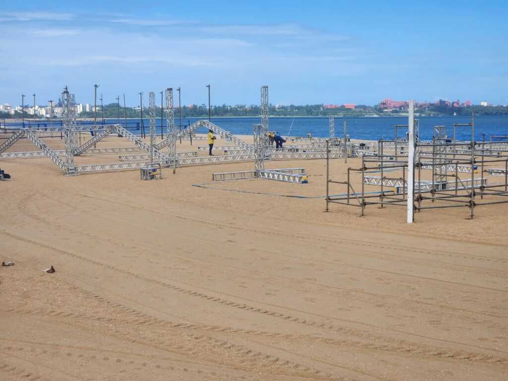 Montagem da Estrutura do Campeonato Brasileiro de Beach Tennis Já Está a Todo Vapor!