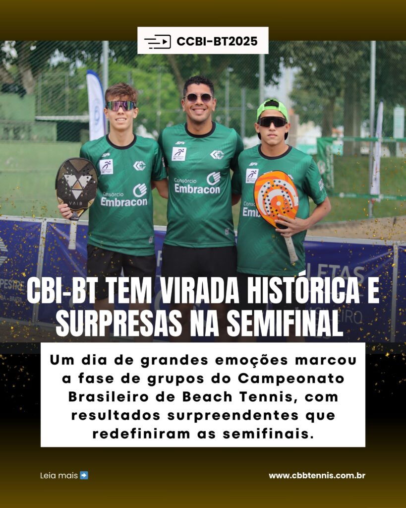 Campeonato de Beach Tennis tem virada histórica e surpresas na semifinal